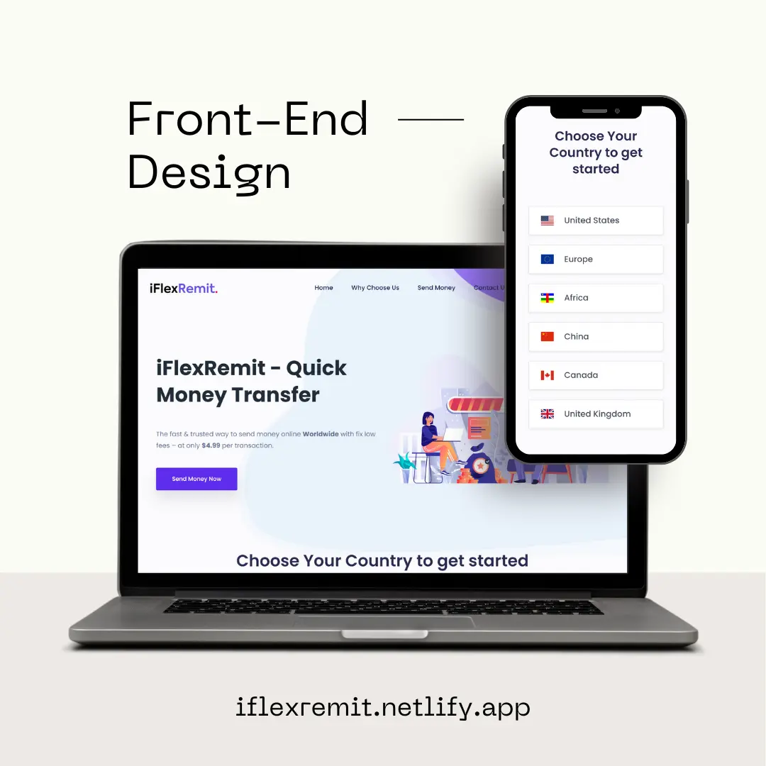 Front-End Development for iFlexRemit Website