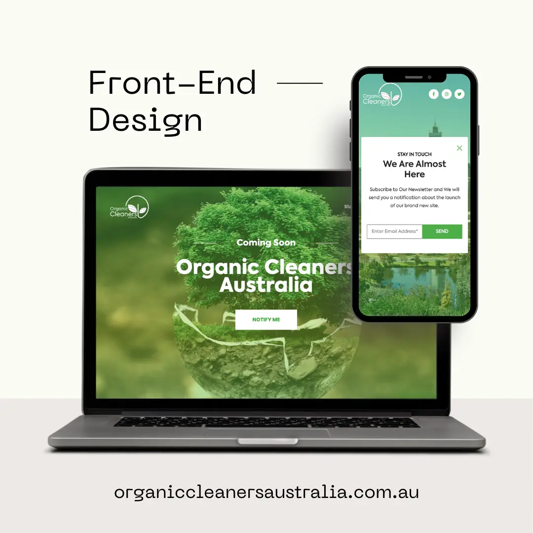 Front-End Development for Organic Cleaners Australia