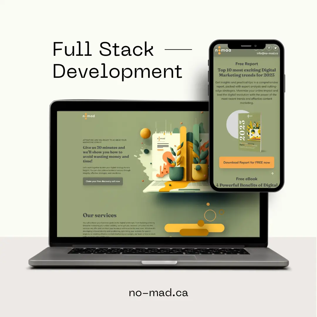 Full Stack Development for Nomad Marketing Agency LTD.