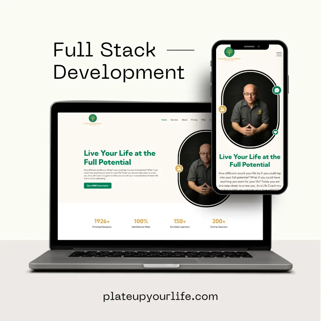 Full Stack Development for Plate Up Your Life